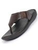 FAUSTO Men Brown Open Toe Flip-Flop Slippers With Memory Cushion|Outdoor Slipper For Men