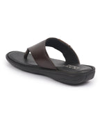 fausto men brown open toe flip-flop slippers with memory cushion|outdoor slipper for men