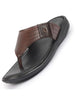 FAUSTO Men Tan Open Toe Flip-Flop Slippers With Memory Cushion|Outdoor Slipper For Men