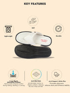 fausto men white open toe flip-flop slippers with memory cushion|outdoor slipper for men