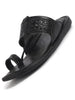 Men Black Casual Outfit Kolhapuri Toe Ring Strap Ortho Slippers|Memory Cushioned Footbed|Ultra Lightweight and Comfort Slip On Slipper