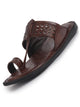 Men Brown Casual Outfit Kolhapuri Toe Ring Strap Ortho Slippers|Memory Cushioned Footbed|Ultra Lightweight and Comfort Slip On Slipper