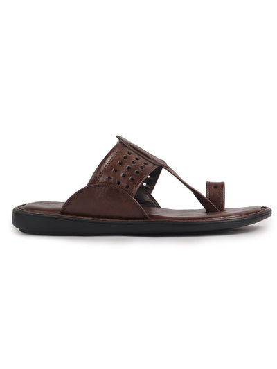 leather toe ring slippers men