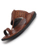 Men Tan Casual Outfit Kolhapuri Toe Ring Strap Ortho Slippers|Memory Cushioned Footbed|Ultra Lightweight and Comfort Slip On Slipper