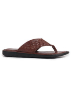 leather t-strap slippers men