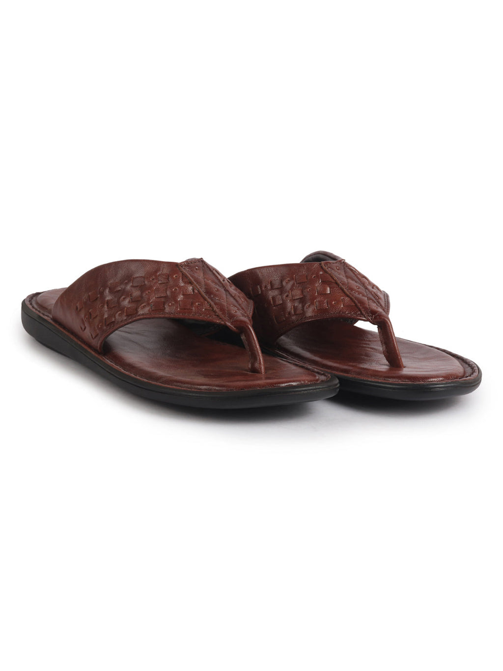 ethnic t-strap slippers men