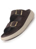 Men Brown Open Toe Buckle Strap Stitched Waterproof Sandals|Soft Cushioned Insole|Summer Slip-On Slipper|Perfect For Monsoon Rainy Season