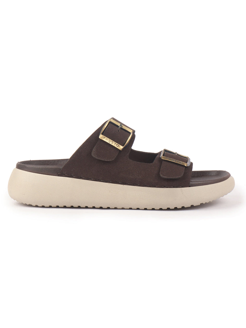 Men Brown Open Toe Buckle Strap Stitched Waterproof Sandals|Soft Cushioned Insole|Summer Slip-On Slipper|Perfect For Monsoon Rainy Season