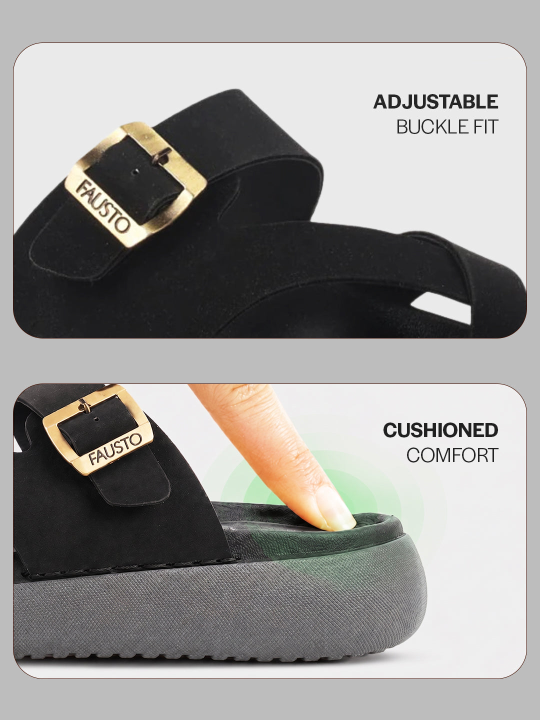 Men Black Toe Ring Criss Cross Buckle Strap Side Stitched Waterproof Summer Slip On Sandals|Comfort Sole|Lightweight Slippers for Rainy Monsoon Season