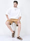 men tan open toe double adjustable strap stitched waterproof sandals with back support|soft cushioned insole|lightweight summer slip-on slipper|perfect for monsoon rainy season