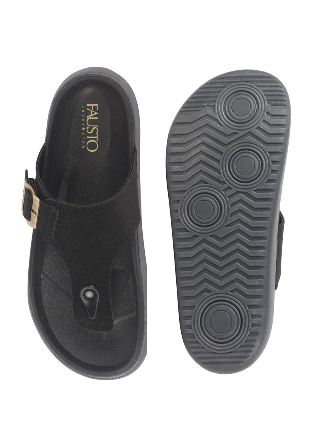 leather t-strap slippers men