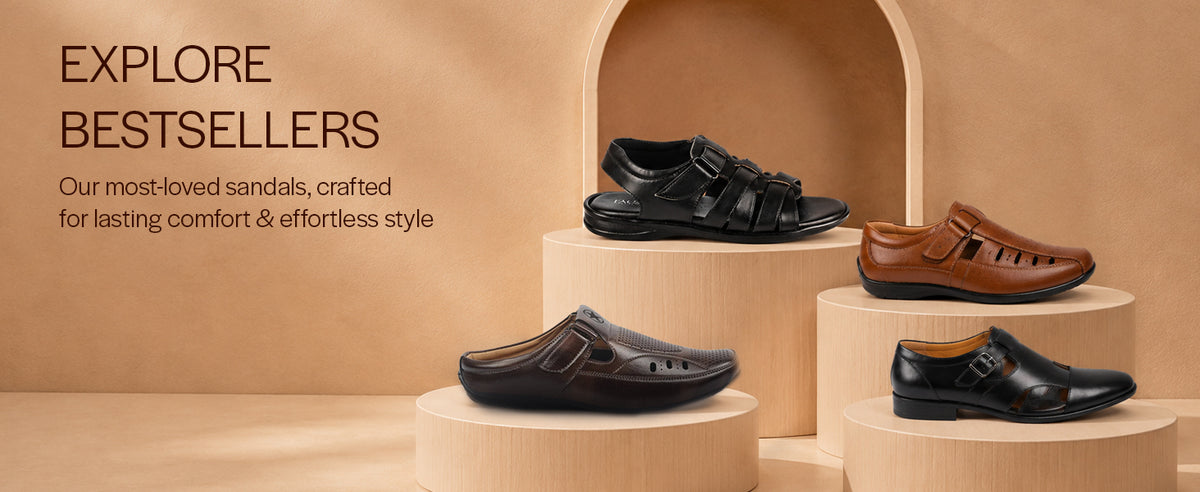 Men Brown Genuine Leather T-Strap EVA Sole Slip On Slippers|Side Stitched Thong Sandals|Memory Cushioned Insole