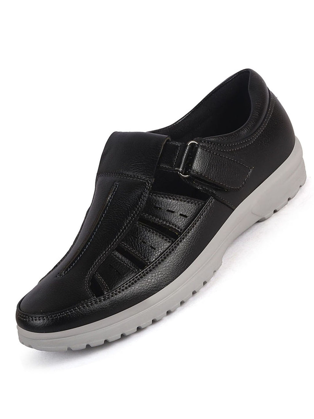men leather fisherman sandals closed toe