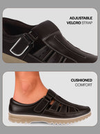men hollow out casual leather loafers