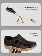 men hollow out casual leather loafers