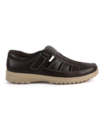 men leather fisherman sandals closed toe