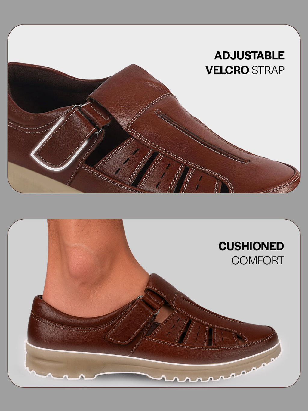 casual hook and loop sandals men
