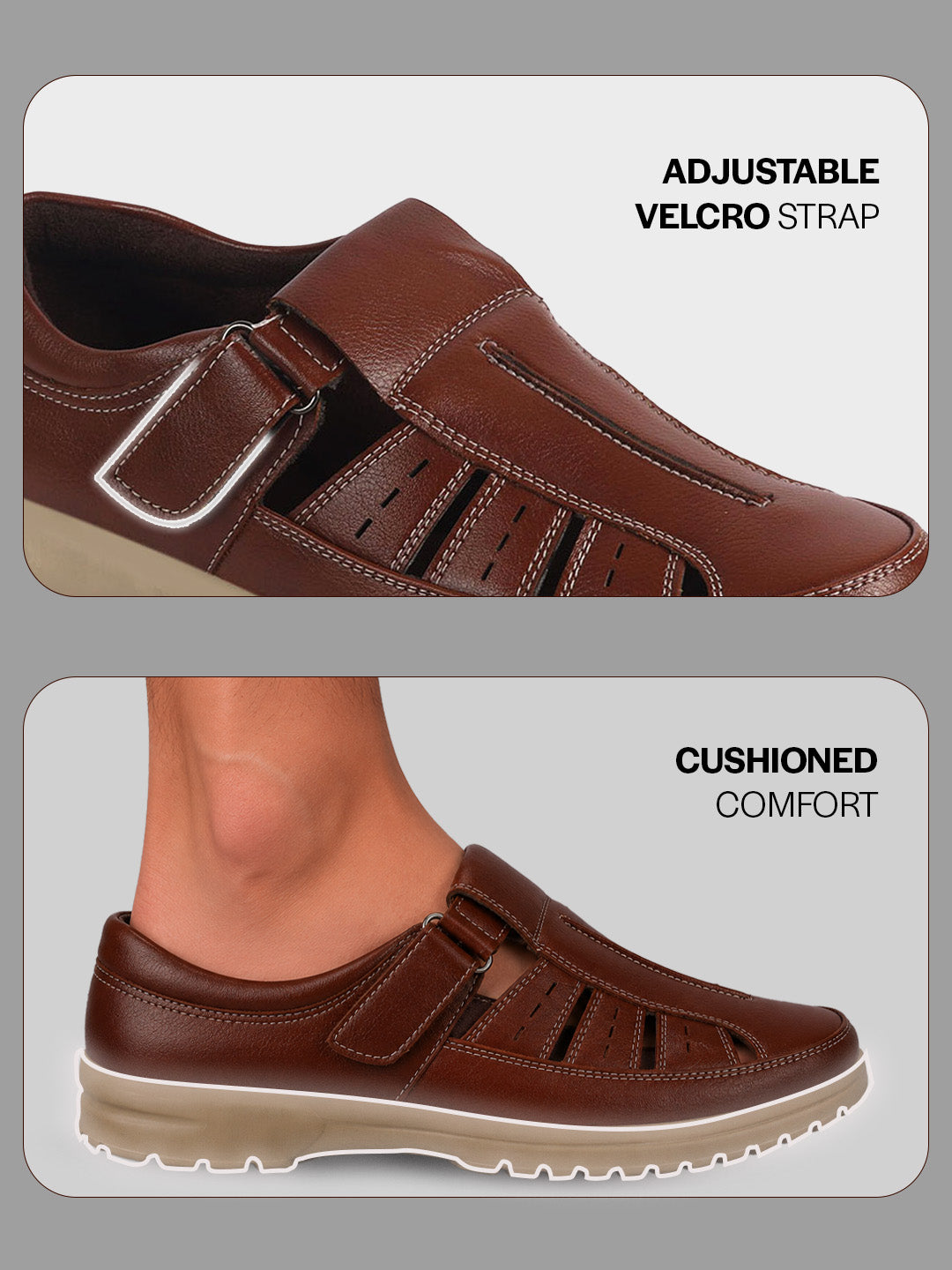 casual hook and loop sandals men