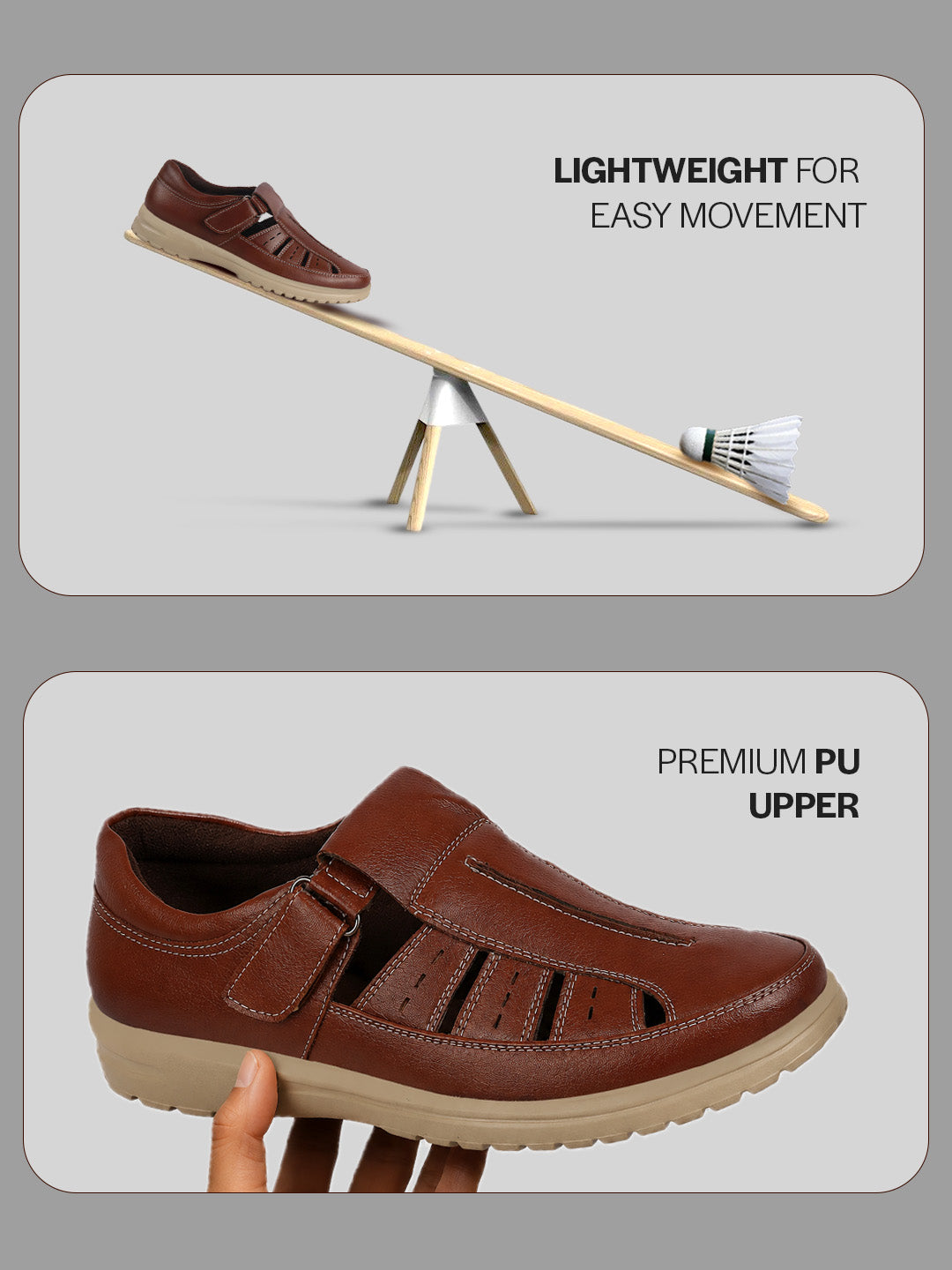 casual hook and loop sandals men