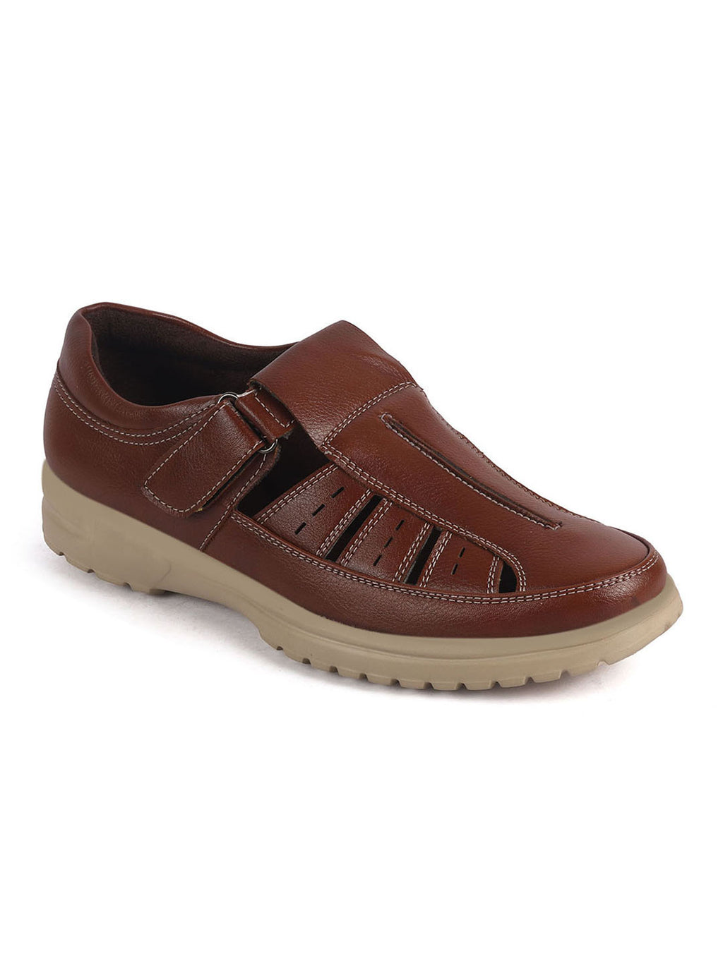 leather slip on sandals adjustable strap