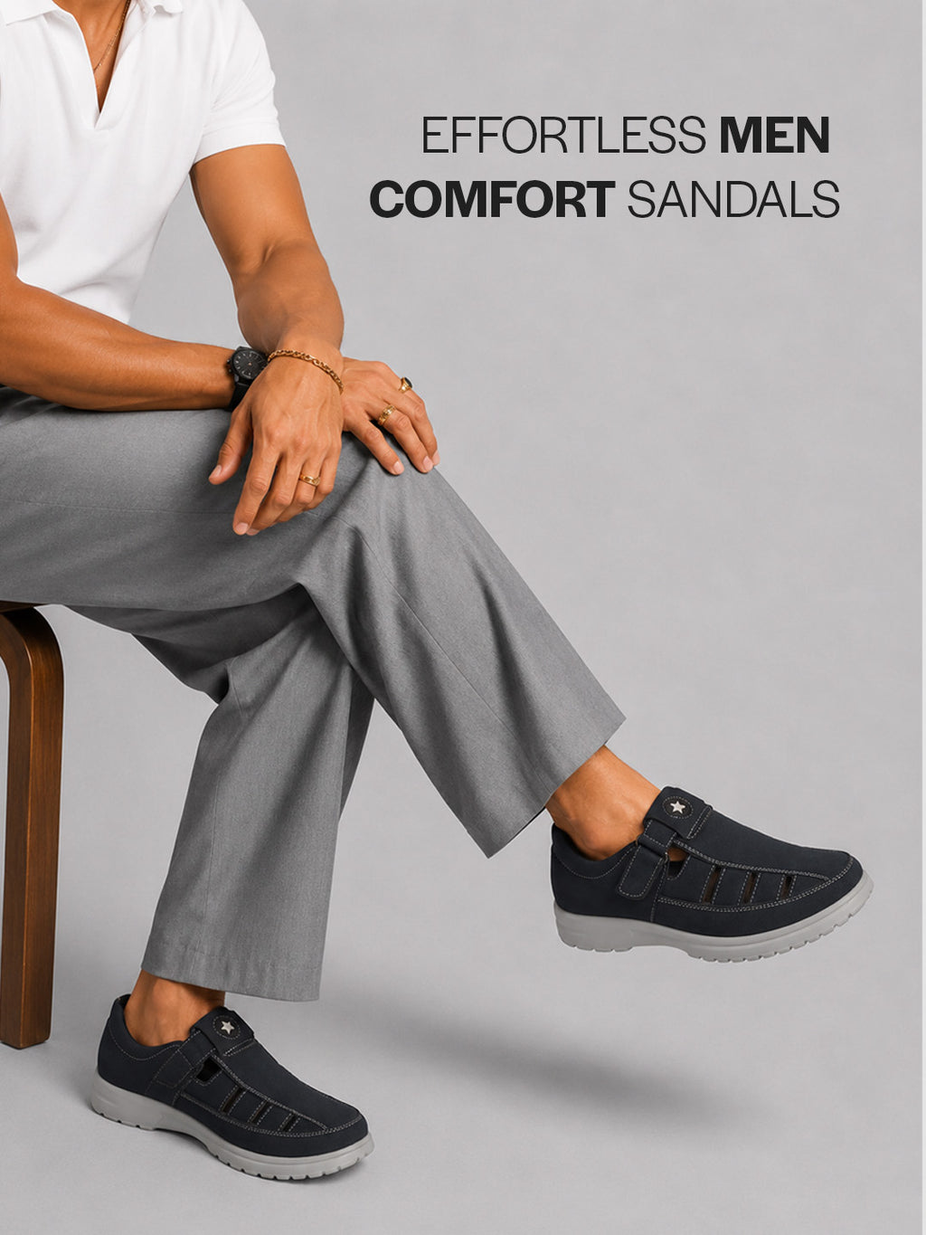 men suede fisherman sandals closed toe