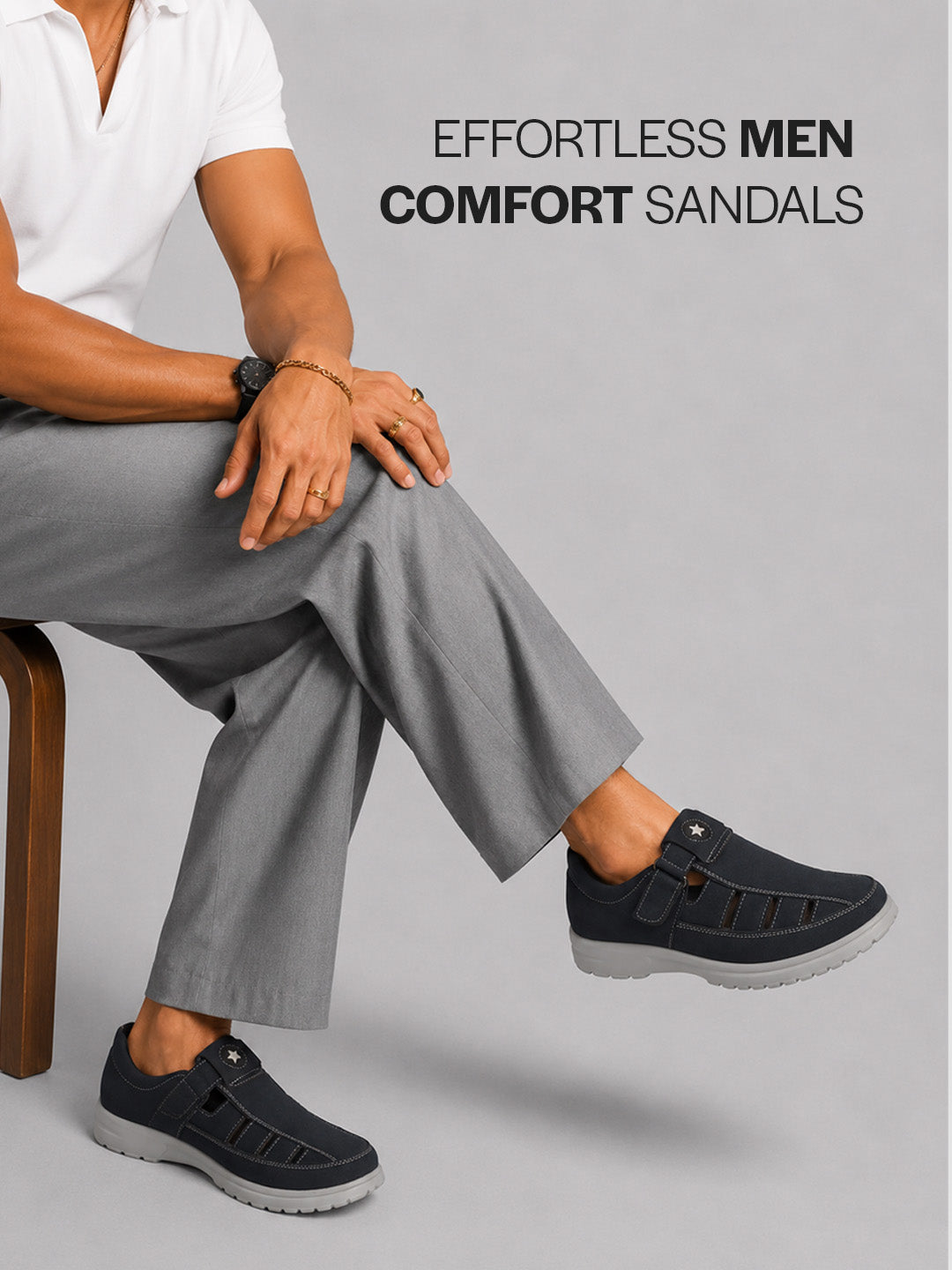 men suede fisherman sandals closed toe
