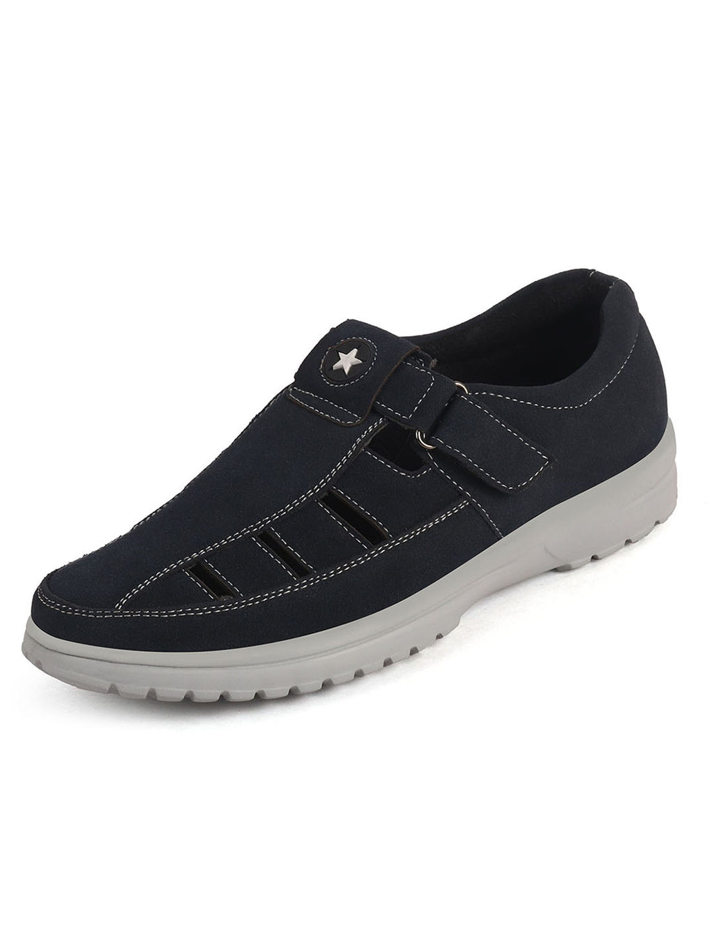 suede cut out loafers men
