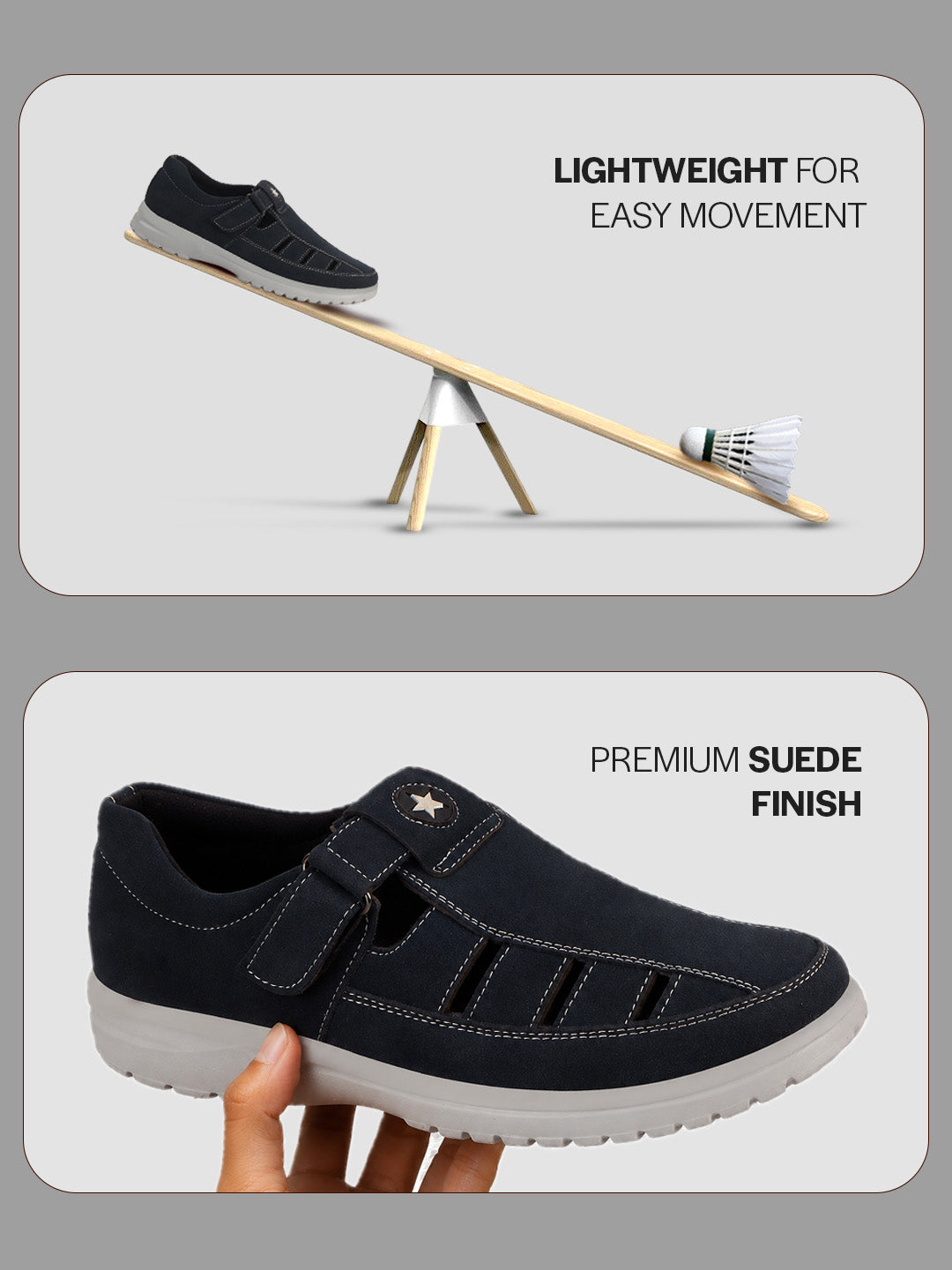men suede fisherman sandals closed toe