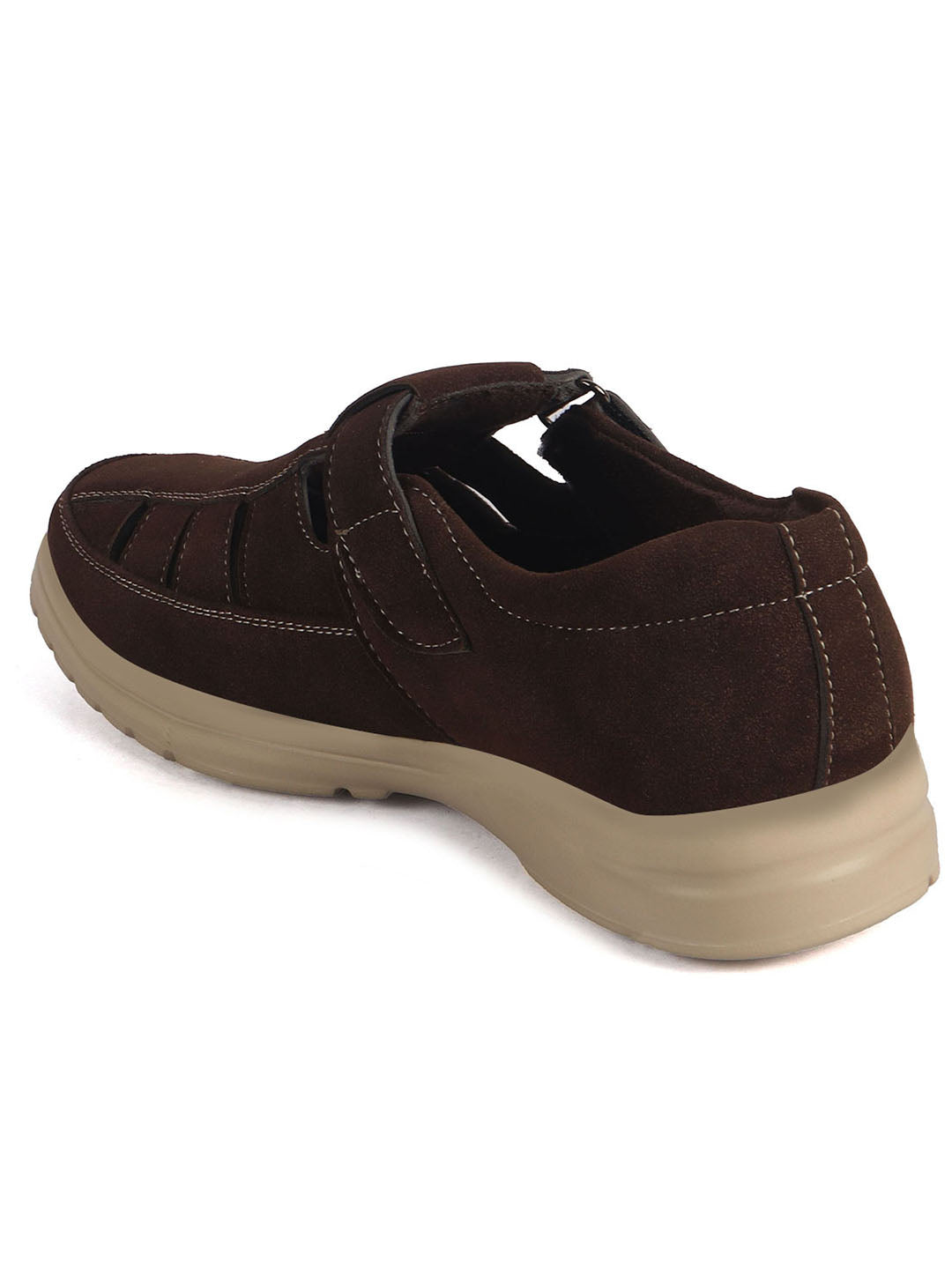 men smart casual closed toe suede sandals