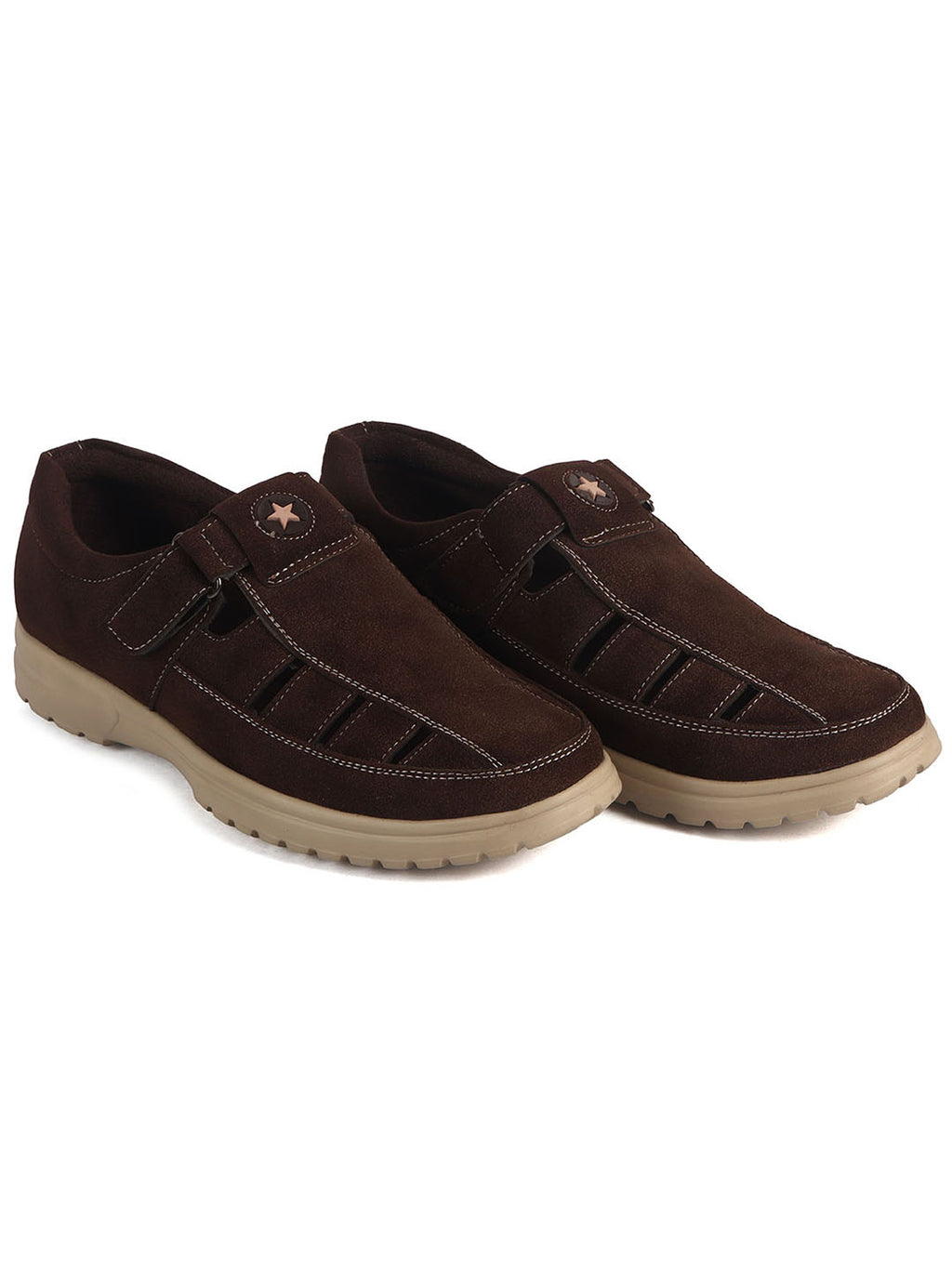 suede cut out loafers men