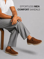 casual hook and loop suede shoes