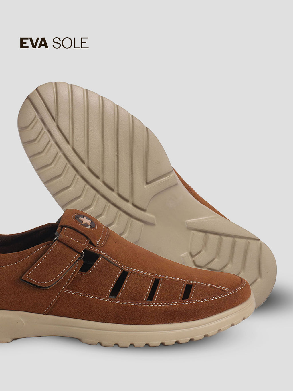 casual hook and loop suede shoes