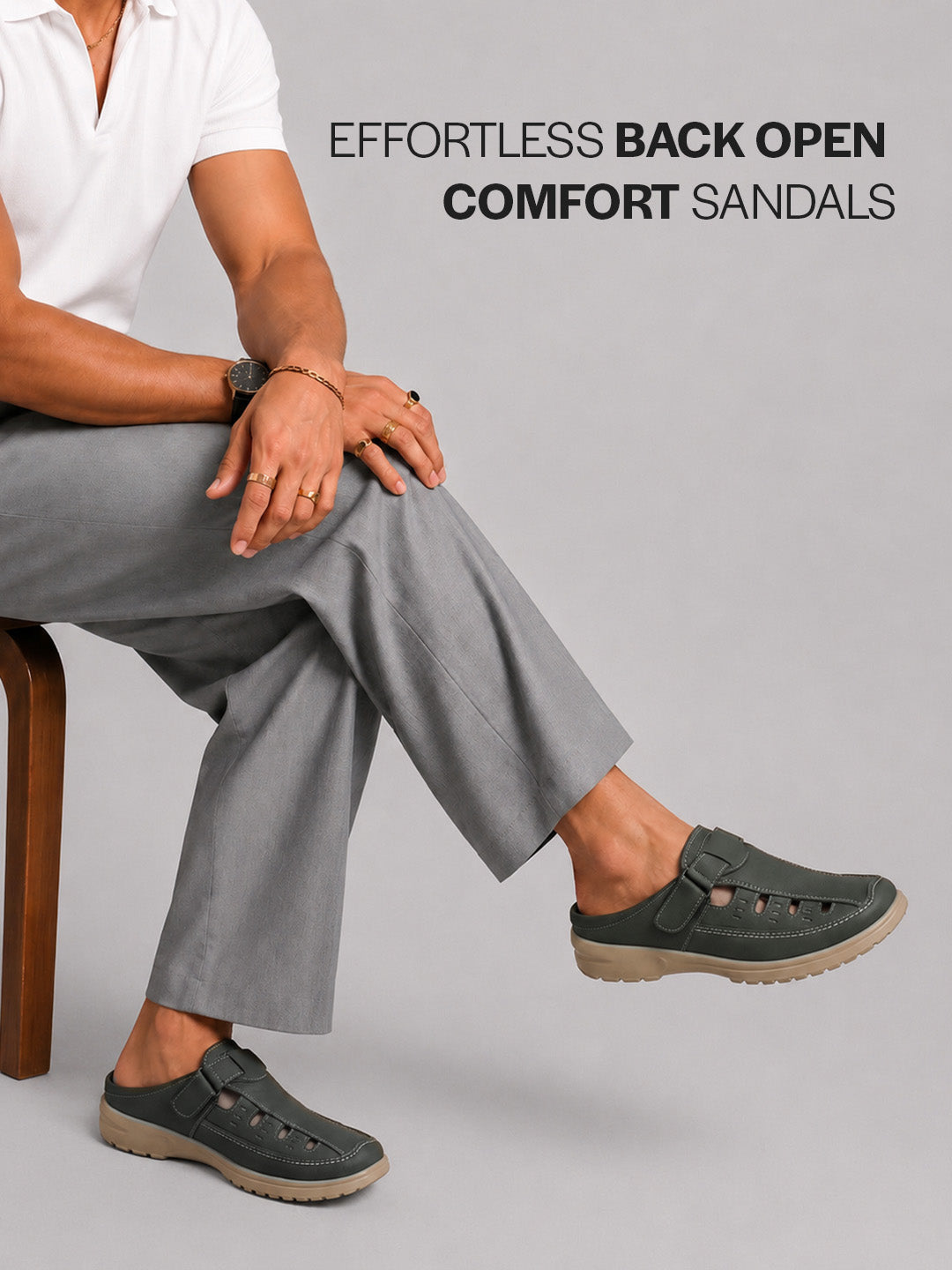 lightweight cushion sole backless shoes