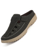 Men Olive Casual Back Open Easy Slip-On Mules Sandals|Closed-Toe Casual Clogs with Orthopedic Support|Indoor & Outdoor Shoe Style Sandal with Adjustable Strap