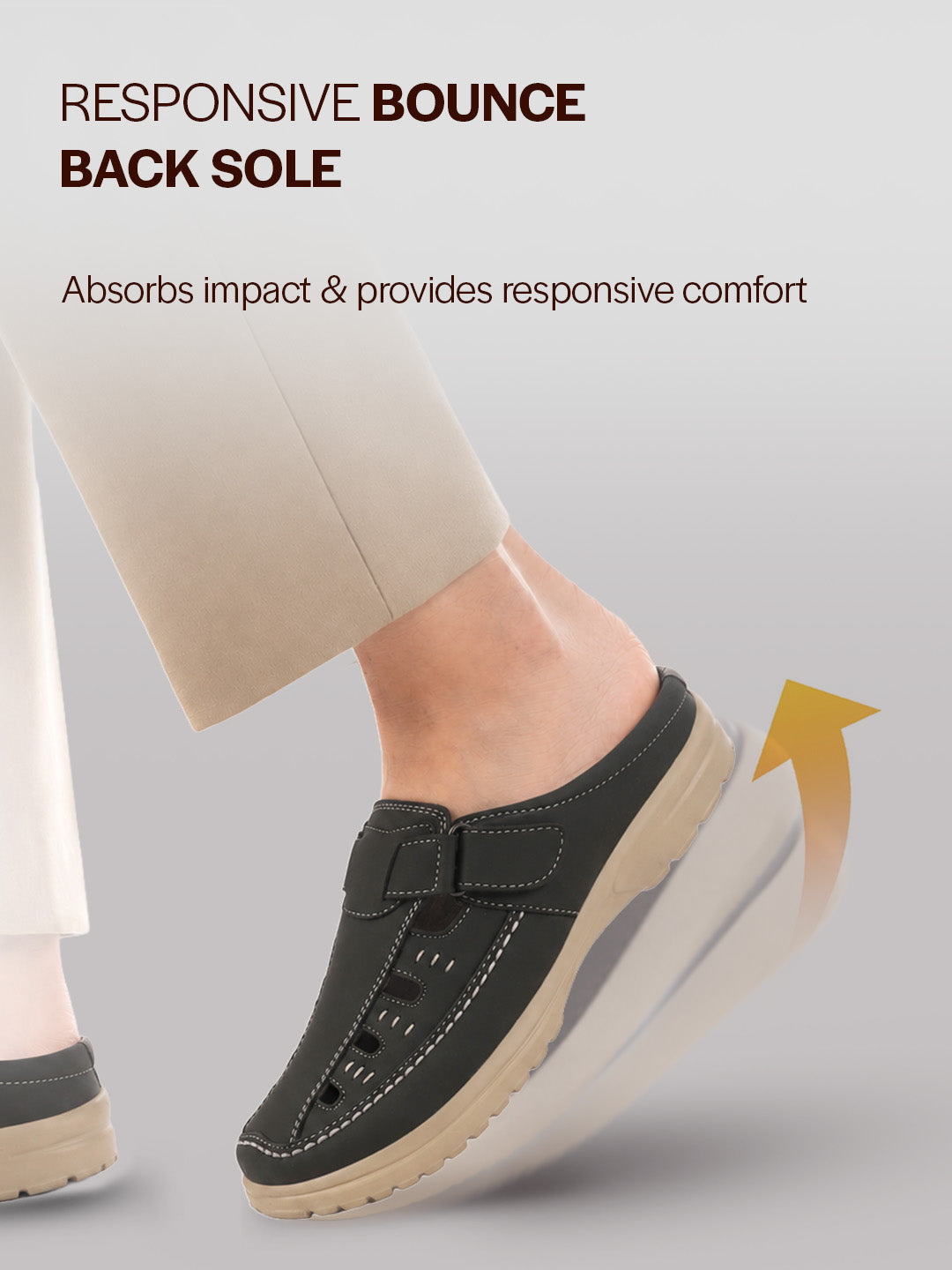 lightweight cushion sole backless shoes