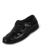 Men Black Closed-Toe Hook and Loop Strap Summer Dress Shoe Style Sandals|Breathable Roman Sandals for Office, Travel, Casual|Slip Resitant TPR Welted Sole with Cushioned Insole