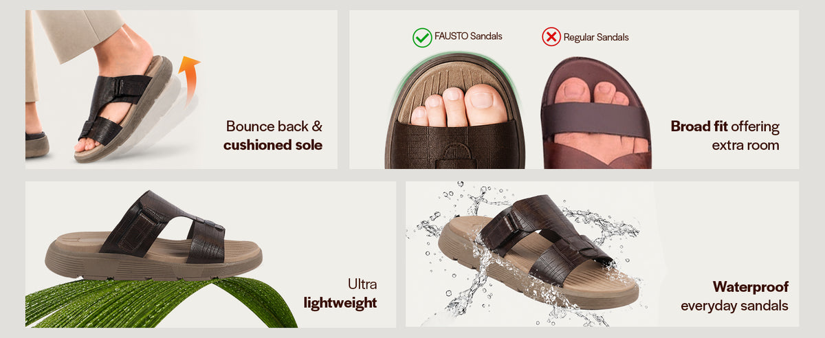 Men Tan Textured Print Multi Strap Open Toe Hook and Loop Sporty Slider|Lightweight Walking Sandals with Durable EVA Pad Insole|Traction Grip Platform Outsole for Summer, Travel