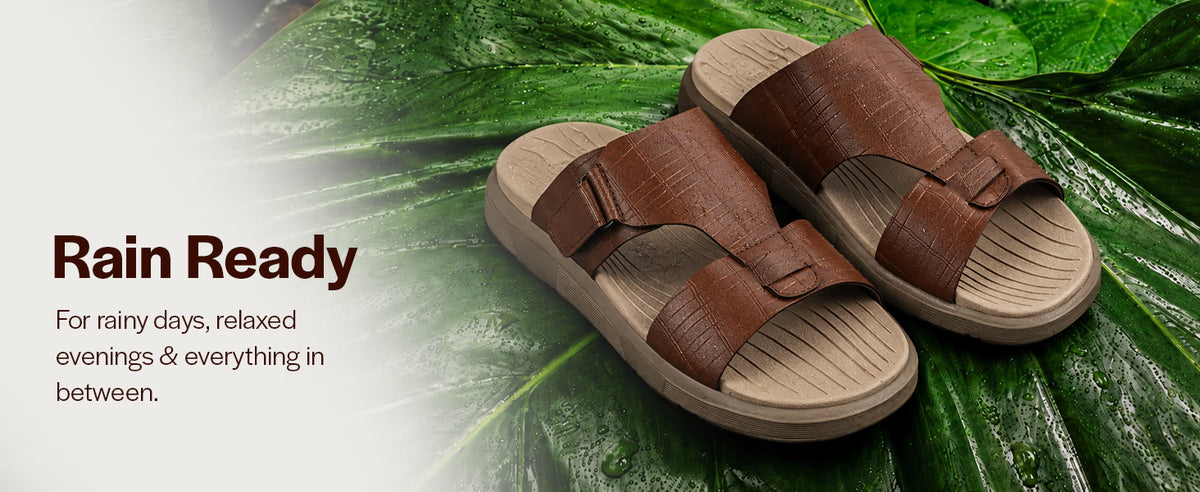 Men Tan Textured Print Multi Strap Open Toe Hook and Loop Sporty Slider|Lightweight Walking Sandals with Durable EVA Pad Insole|Traction Grip Platform Outsole for Summer, Travel