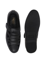 textured leatherette casual shoes