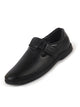 Men Black Office Summer Casual Closed-Toe Hook and Loop Roman Dress Sandals|Breathable Lightweight Shoe Style Sandal for Travel, Outdoor, Festives|Anti Skid TPR Welted Sole