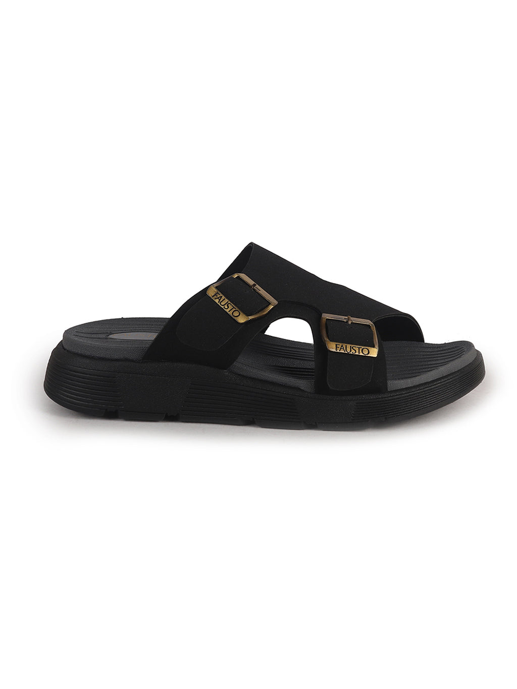 contoured footbed sliders