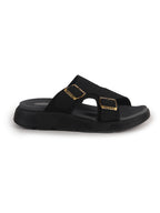 contoured footbed sliders