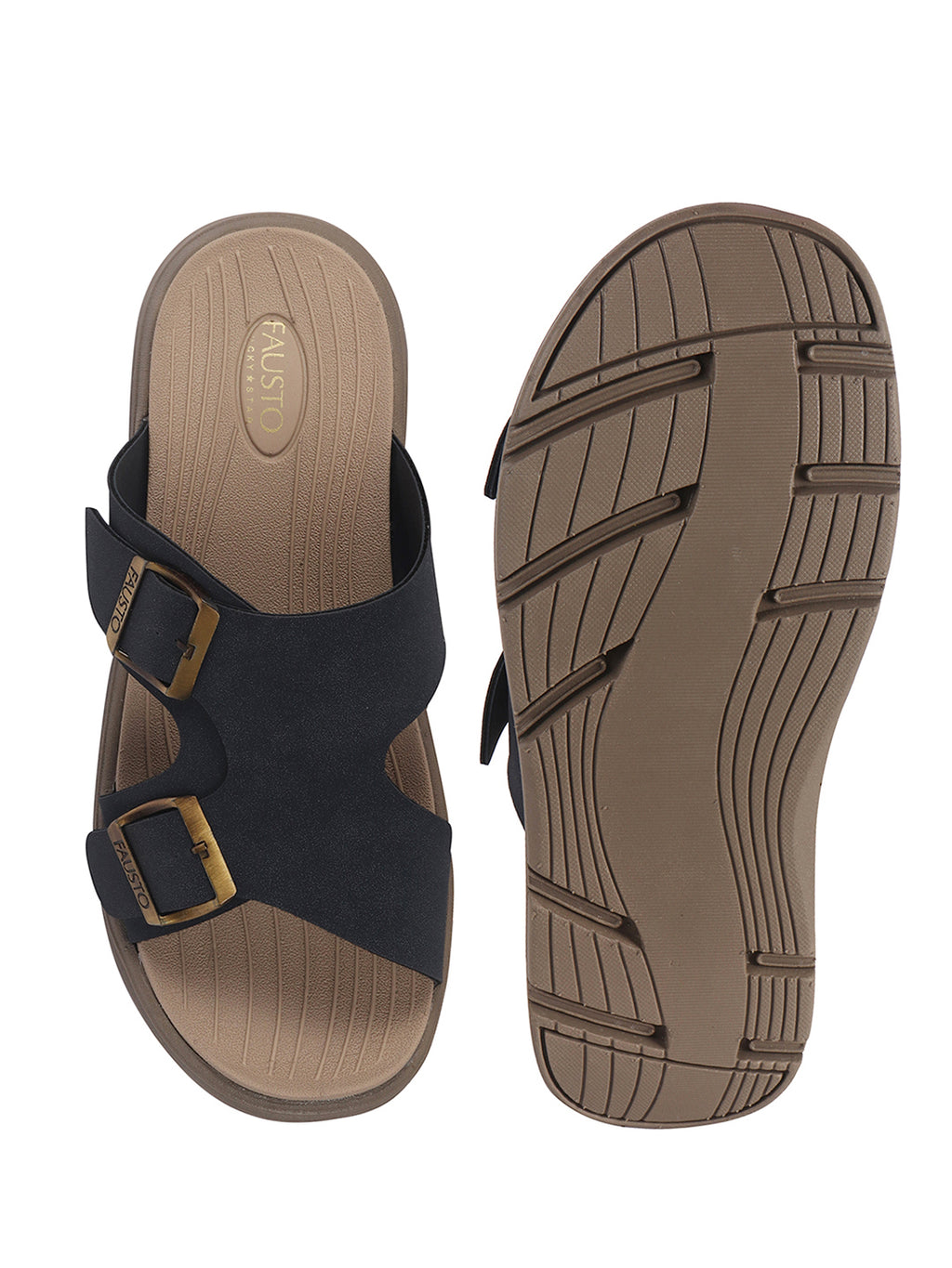 adjustable buckle slide sandals