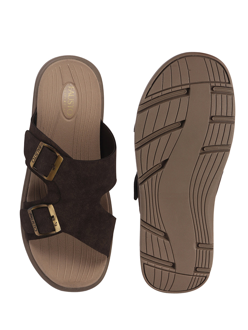 contoured footbed sliders