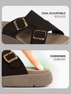open toe sports slides