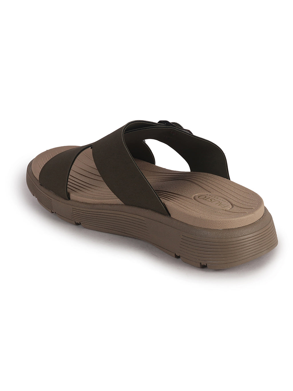 adjustable buckle slide sandals