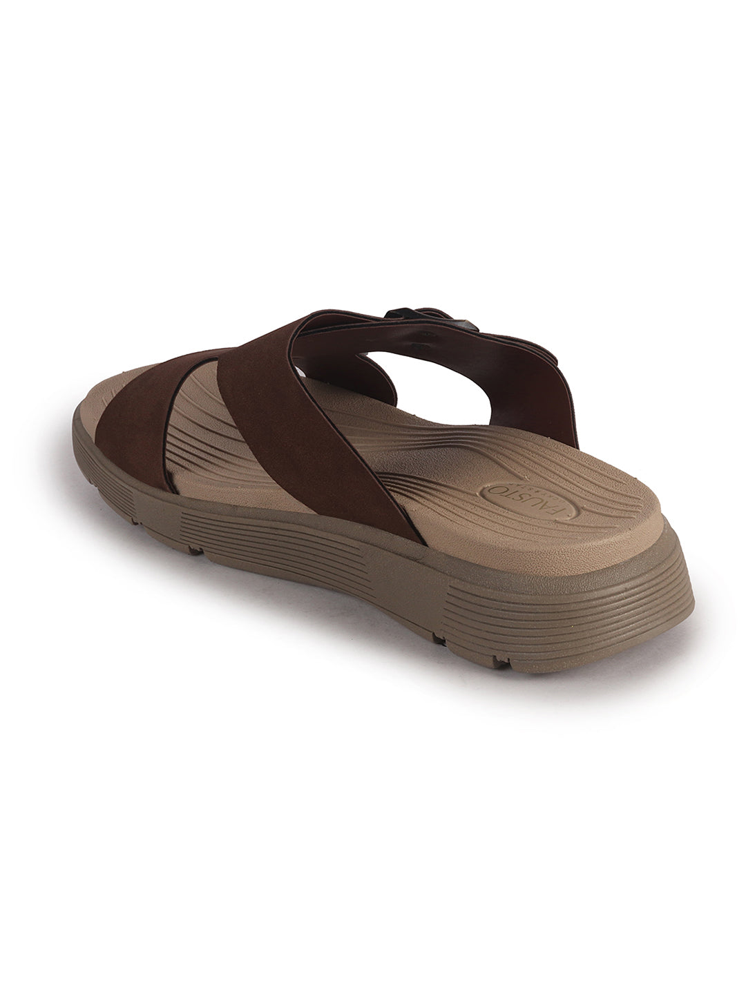 contoured footbed sliders