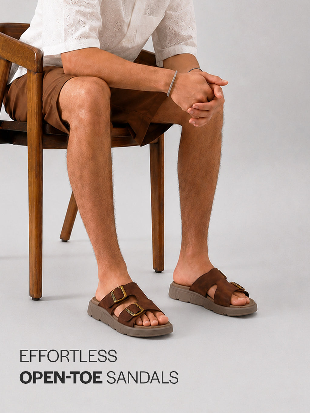 dual strap casual sliders