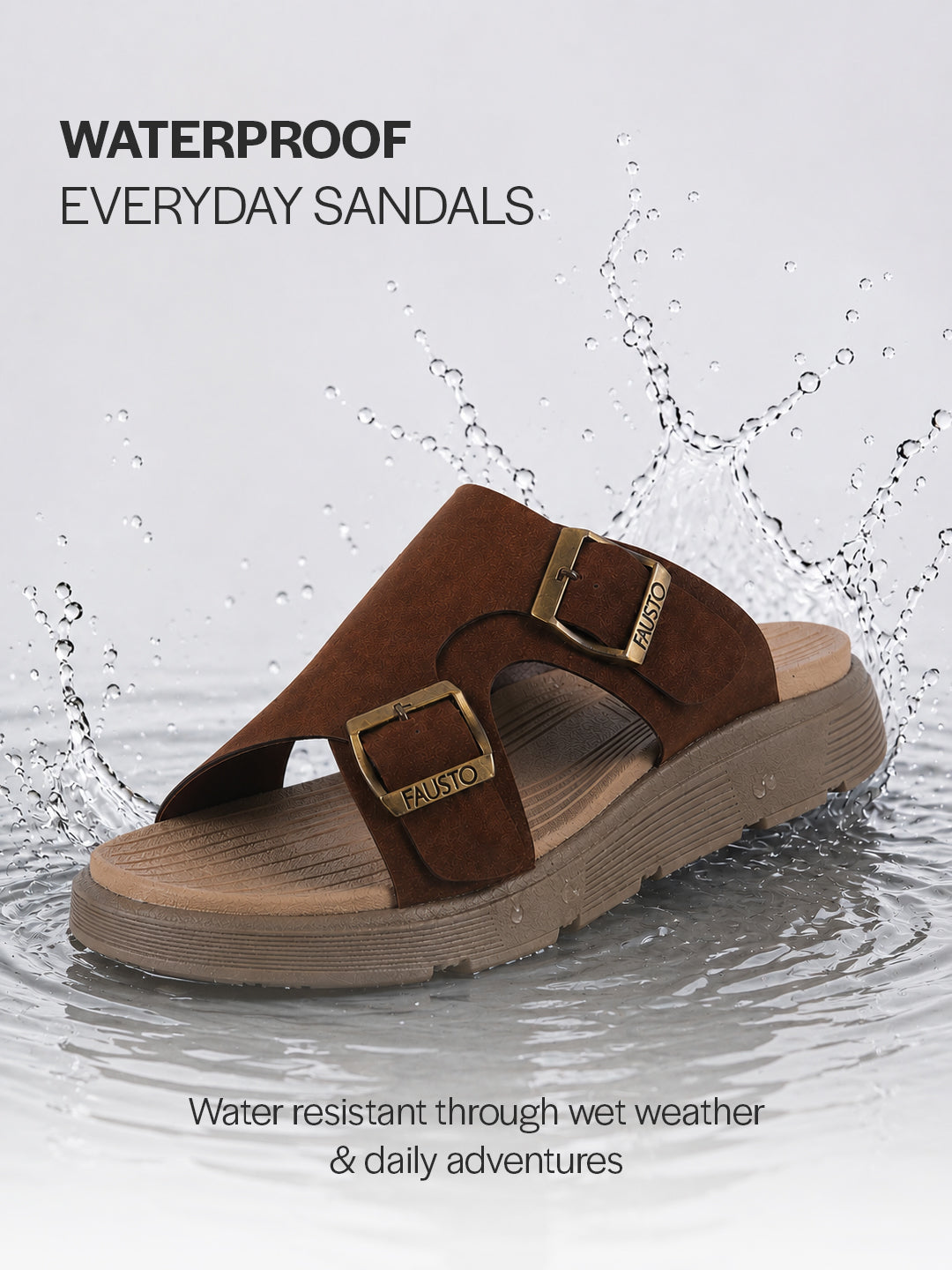 dual strap casual sliders