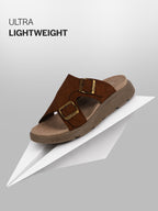 dual strap casual sliders